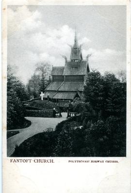 Postcard: Fantoft Church, Norway