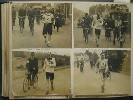 [page 12] Four photographs: the London to Brighton Walking Race, 3 April 1920; T Payne; H V L Ros...
