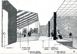 Drawing of building interior